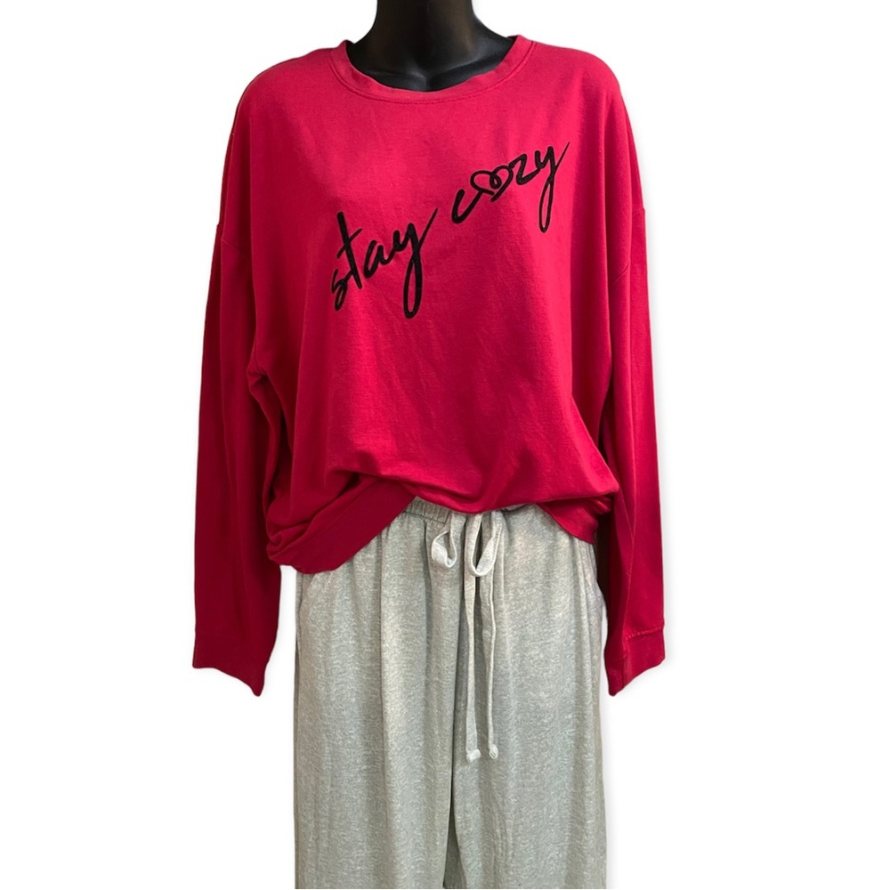 😴 STAY COZY 2 PCE SLEEP SET | LOUNGE or SLEEP PANTS + TOP | PYJAMAS | EUC
